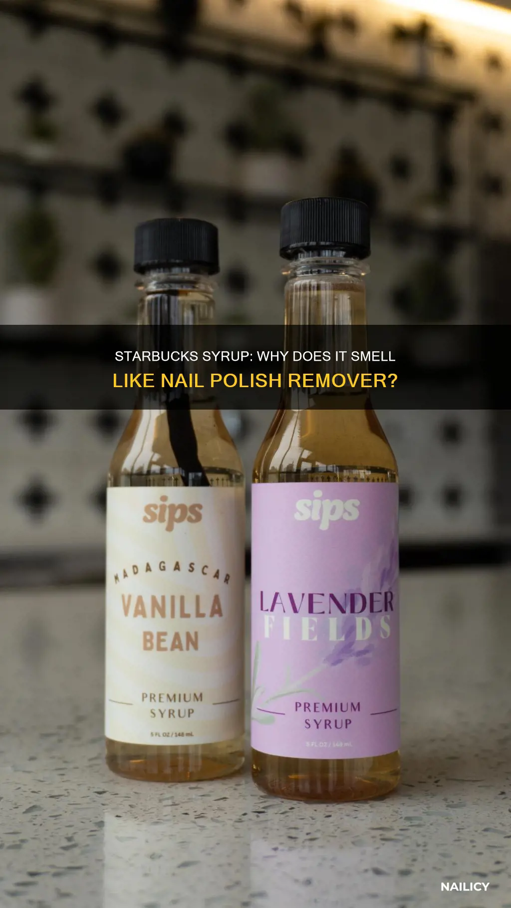 does starbucks syrup smell like nail polish remover