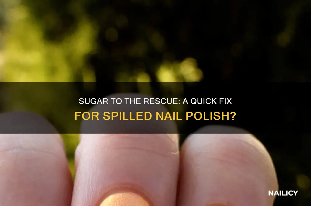 does sugar help with spilled nail polish