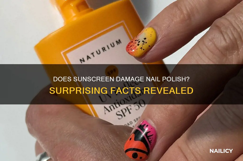 does sunscreen take off nail polish