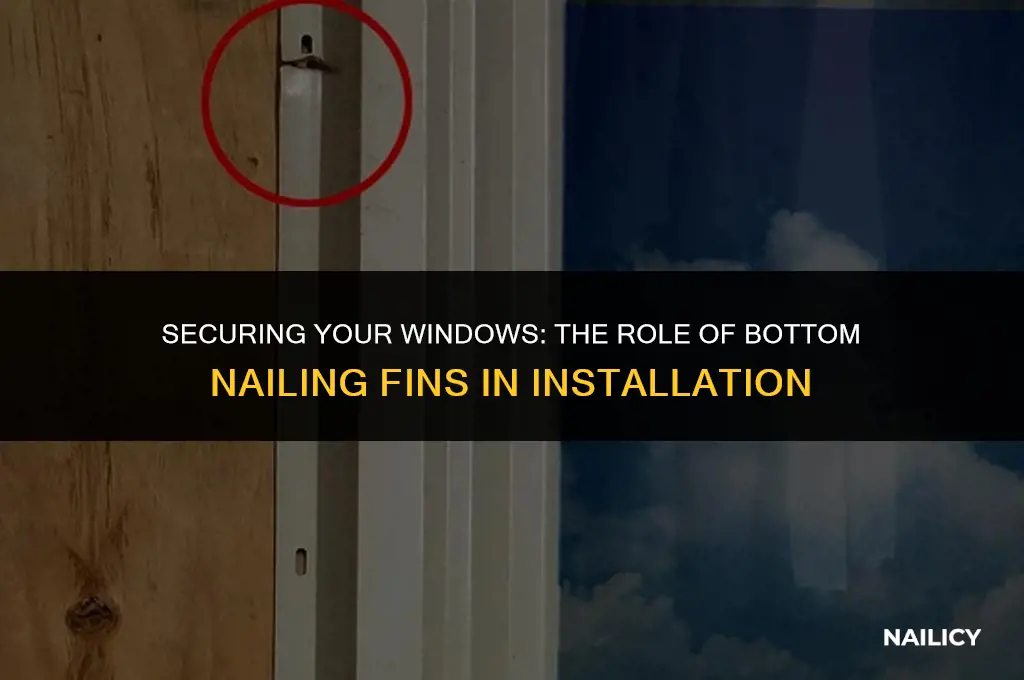 does the bottom nailing fin on a window get taped