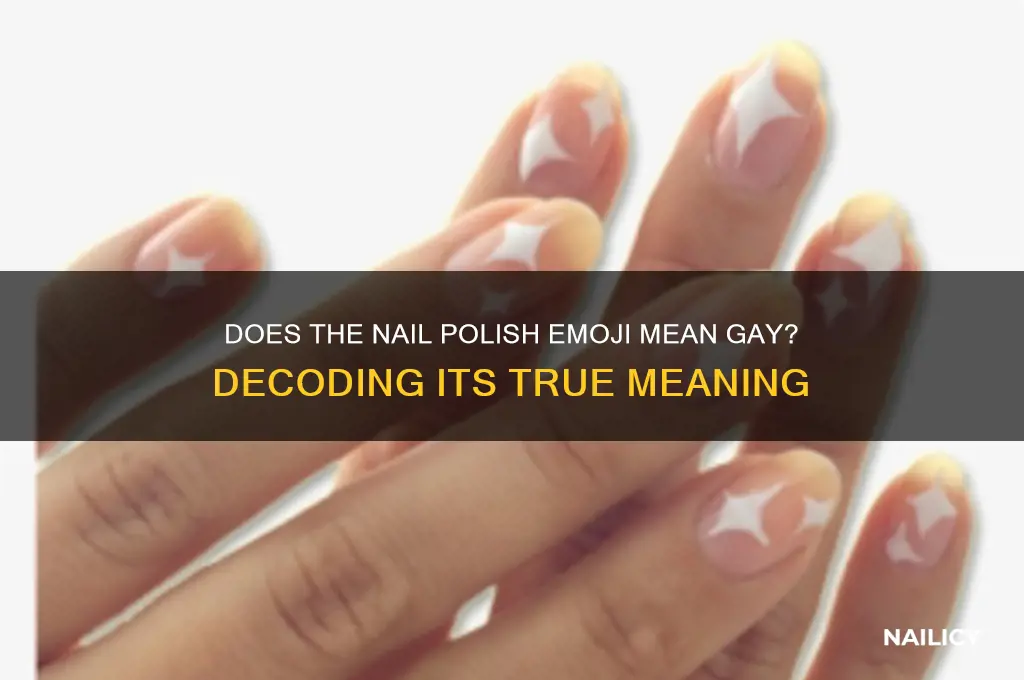 does the nail polish emoji mean gay