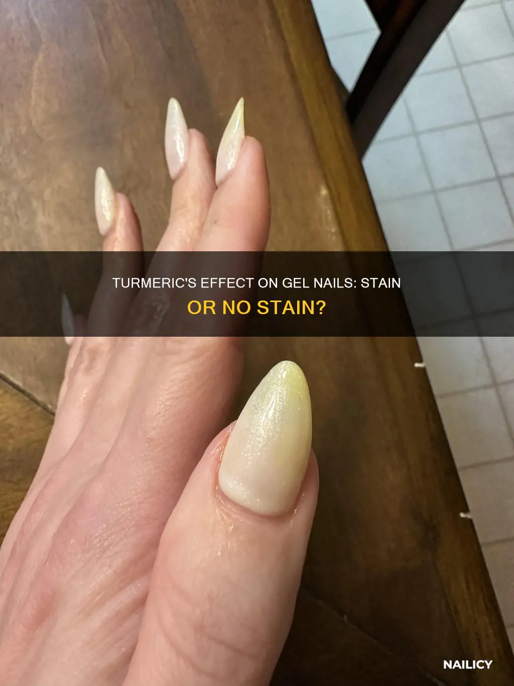 does turmeric stain gel nails