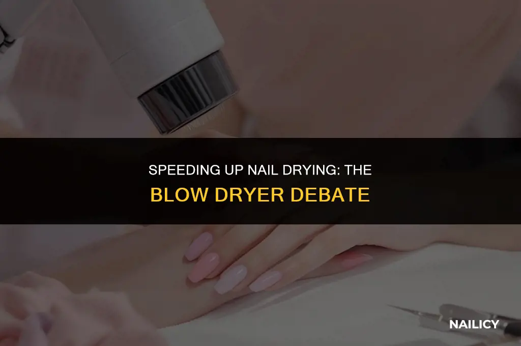 does using a blow dryer dry nails faster