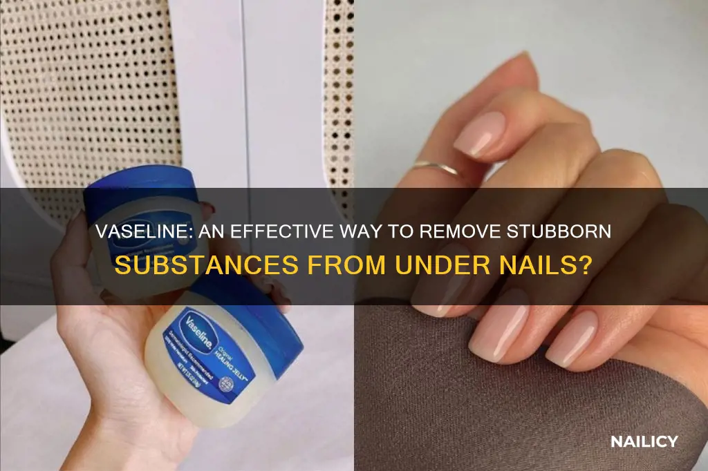 does vaseline help with removing something from under the nail