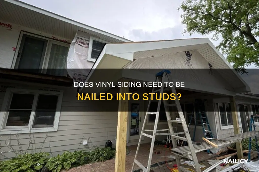 does vinyl soding need to nail into studs