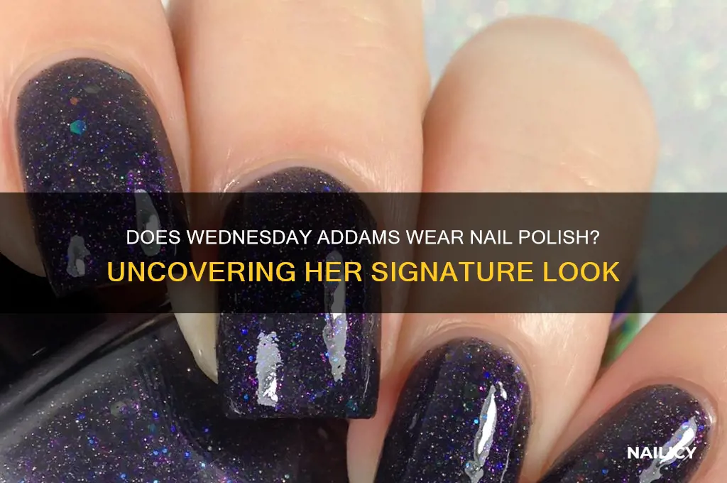 does wednesday addams wear nail polish