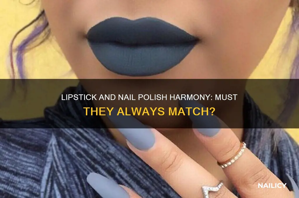 does your lipstick have to match your nail polish