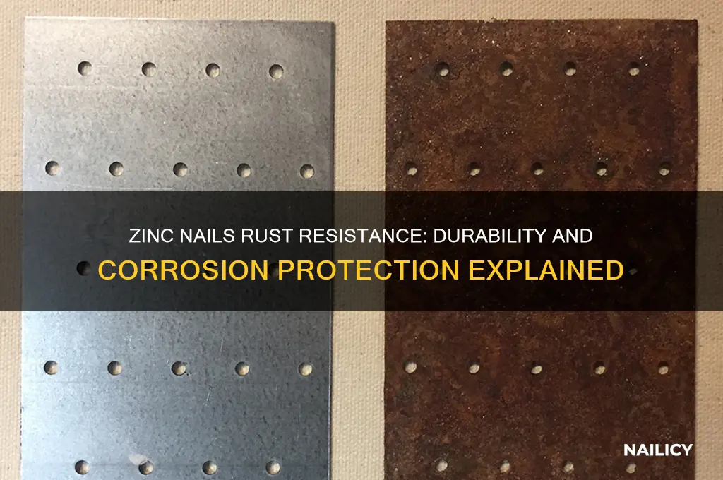 does zinc nails rust