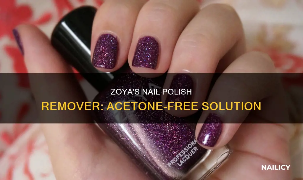 does zoya nail polish remover contain acetone