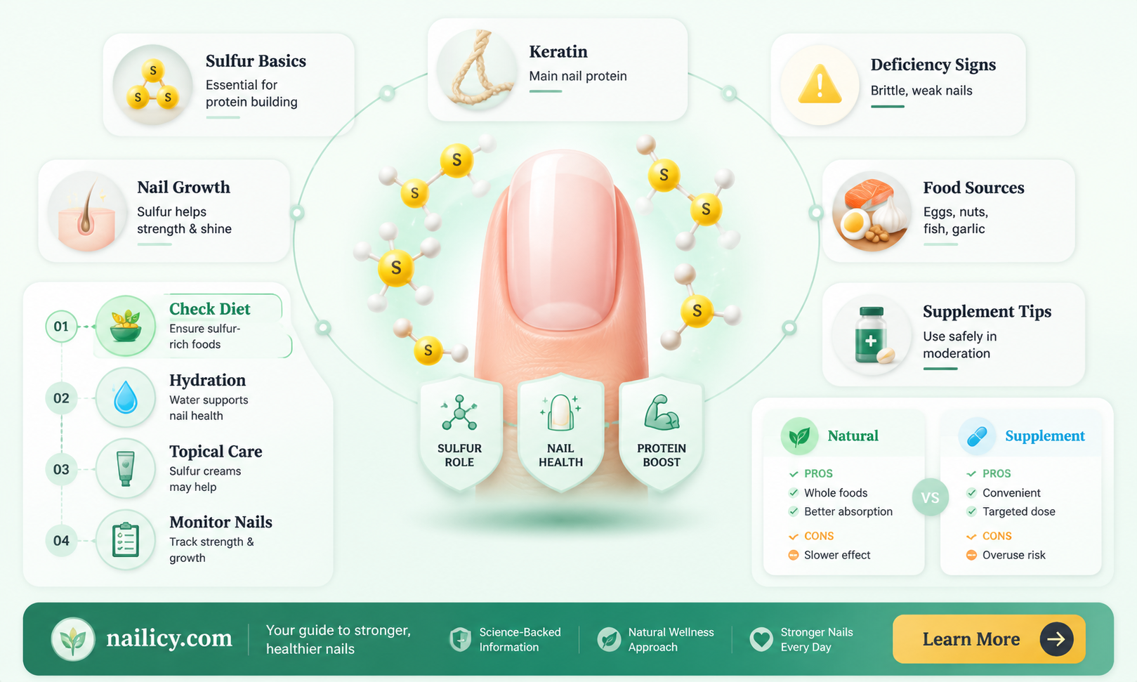 are finger nails sulfur