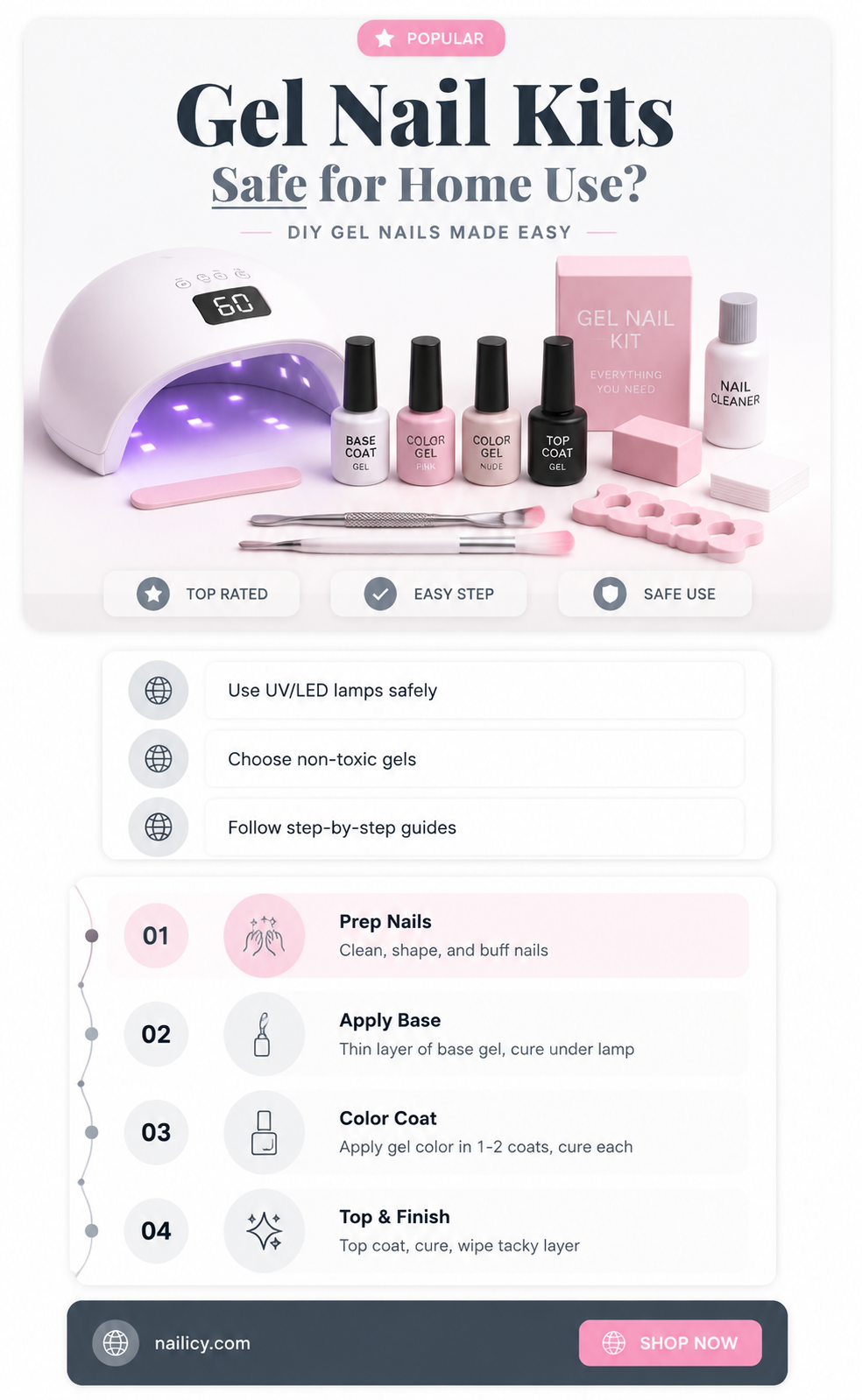 are home gel nail kits safe