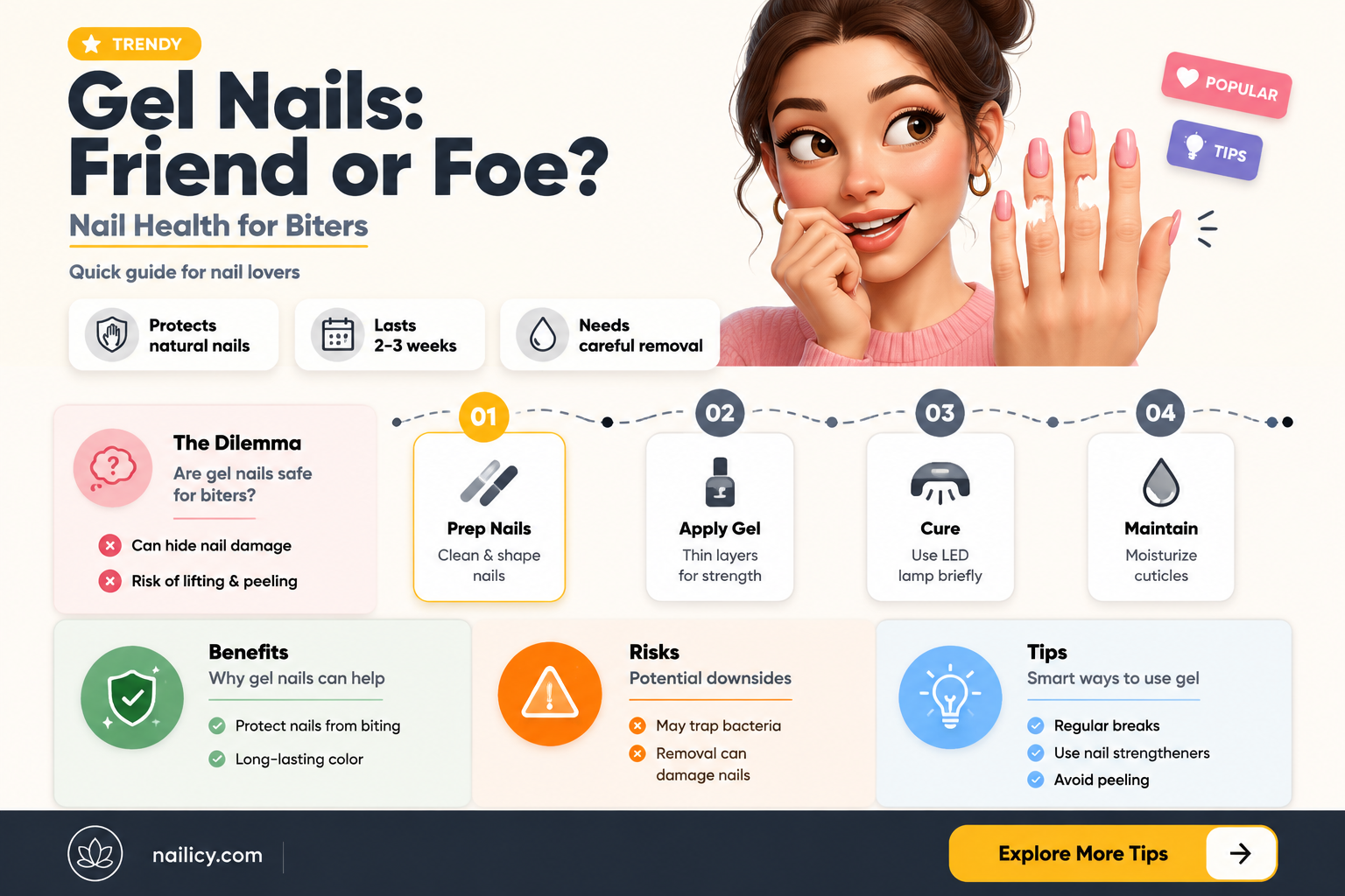are gel nails good for nail biters