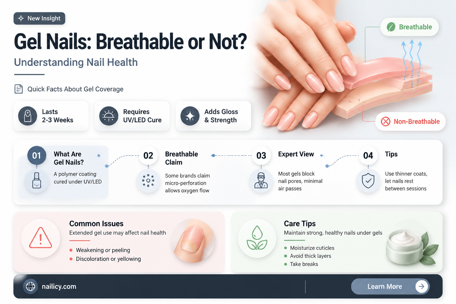 are gel nails breathable