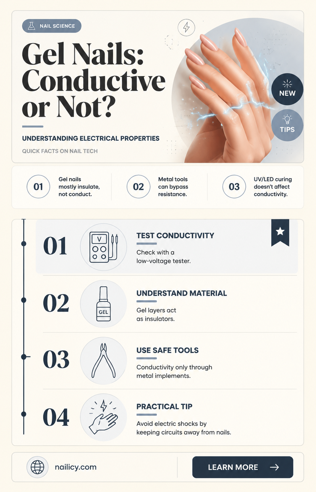 are gel nails conductive