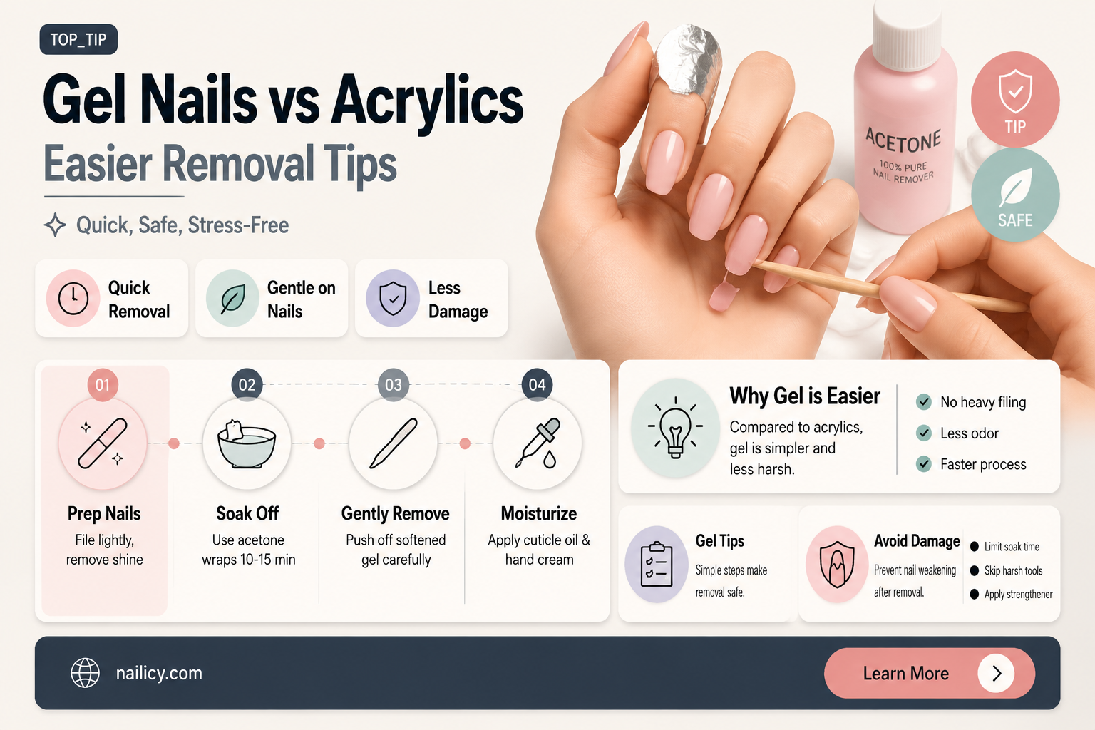 are gel nails easier to remove than acrylic