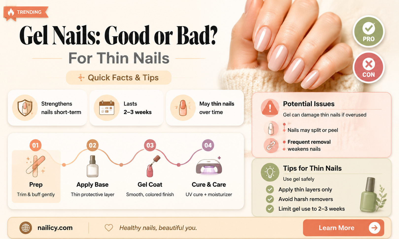 are gel nails good for thin nails