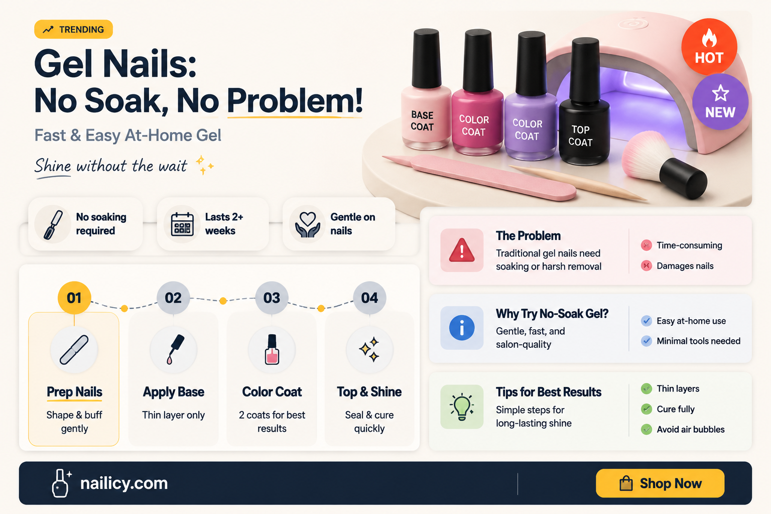 are gel nails no soak