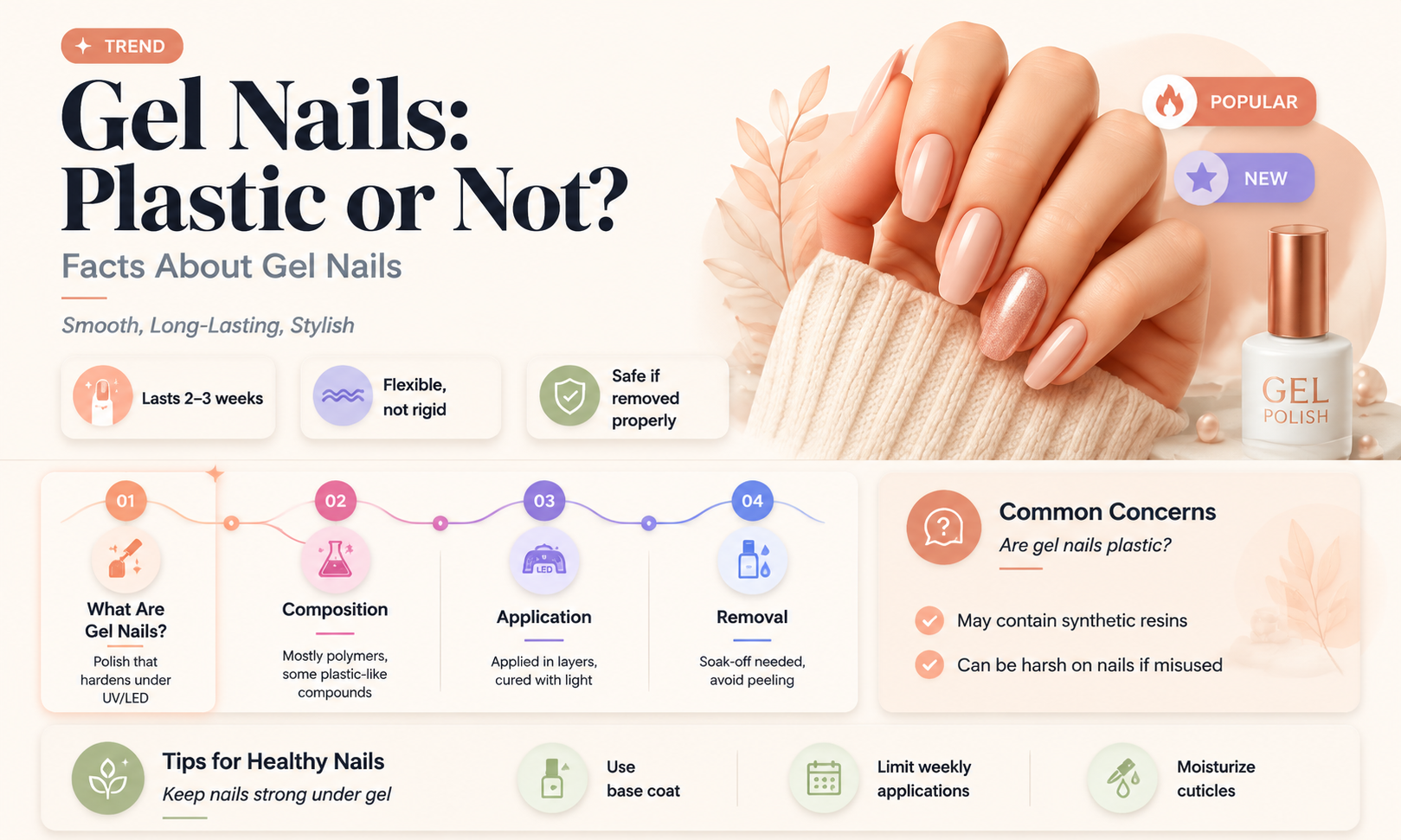 are gel nails plastic
