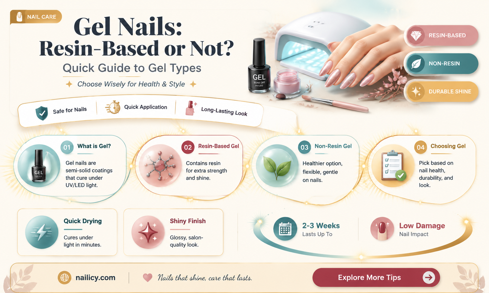 are gel nails resin