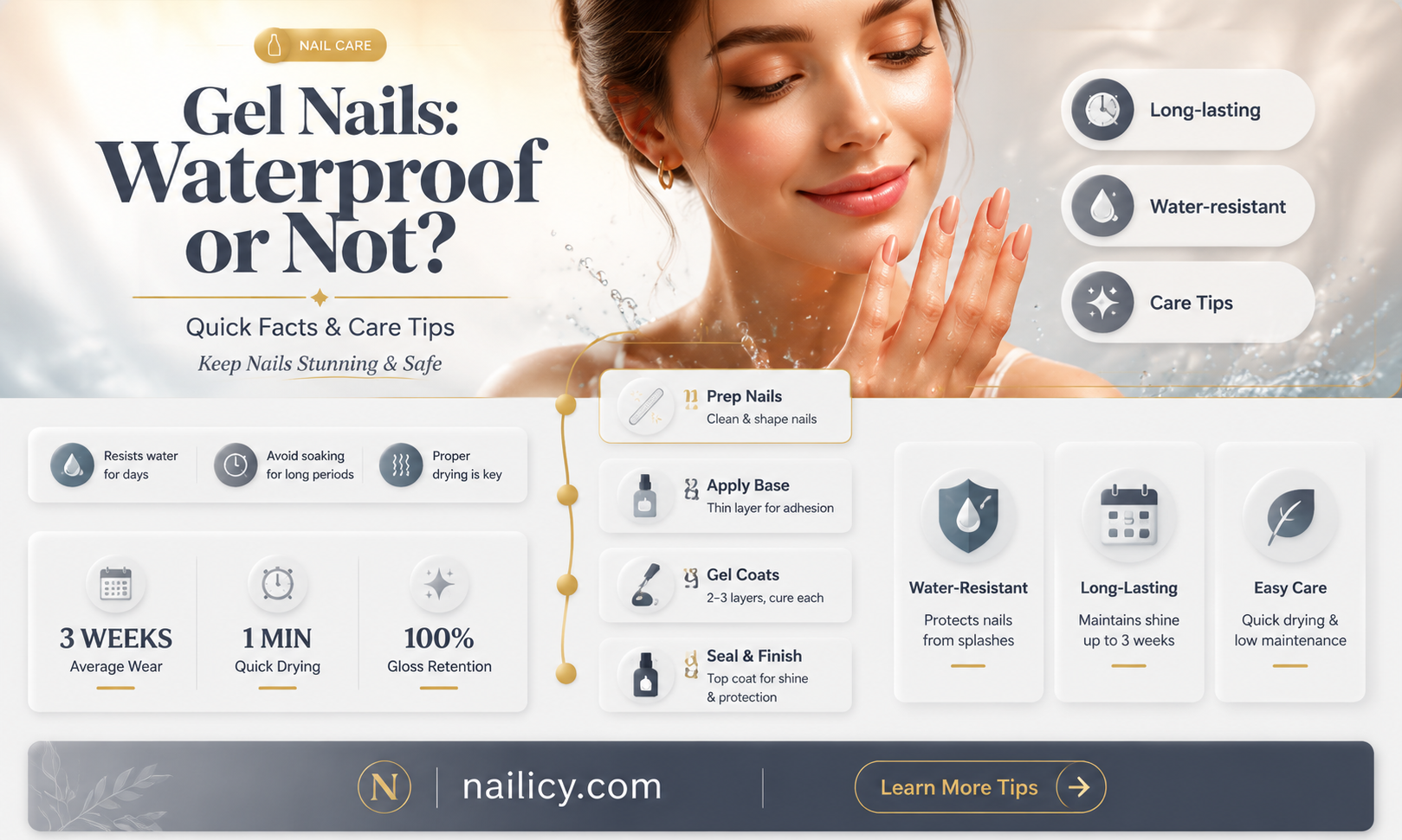 are gel nails waterproof