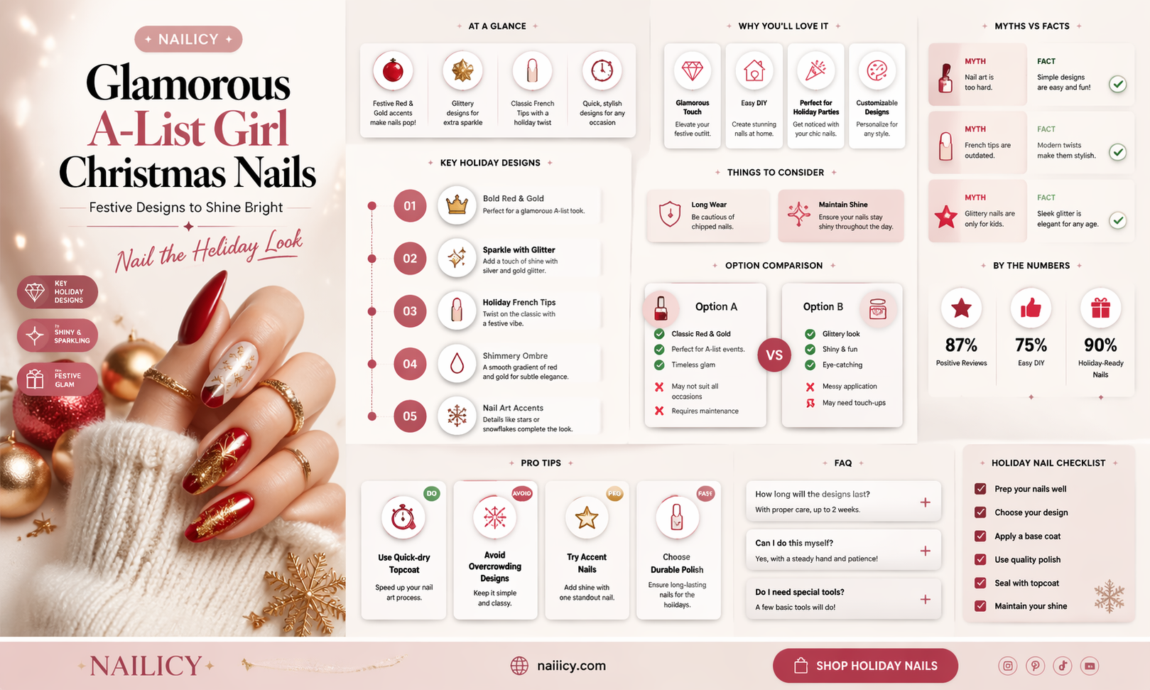 a-list girl christmas nails