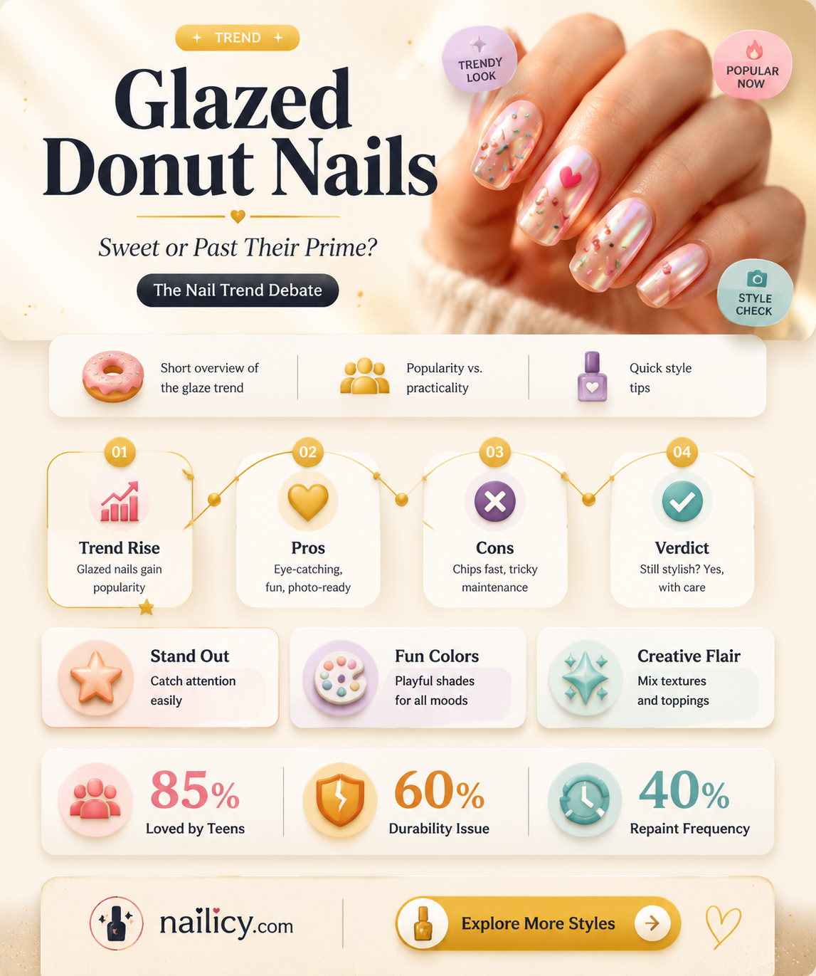 are glazed donut nails still in style