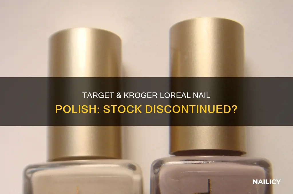 has target and kroger stopped stocking loreal nail polish