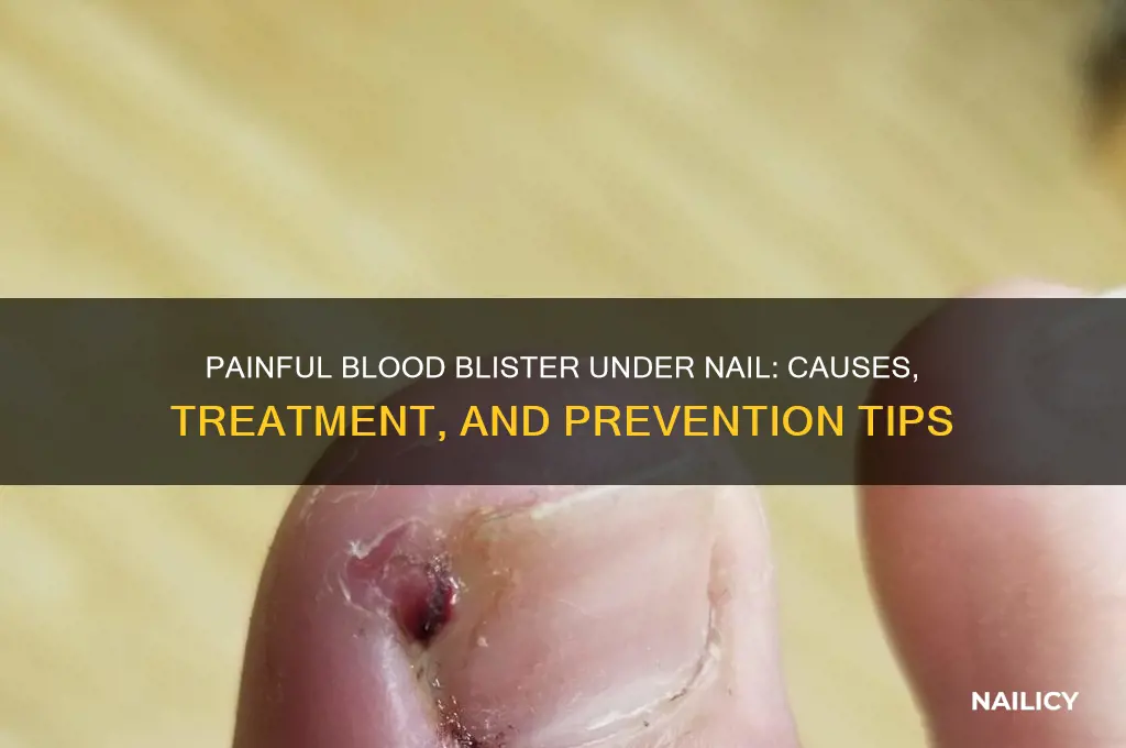 have a blood blister under my nail
