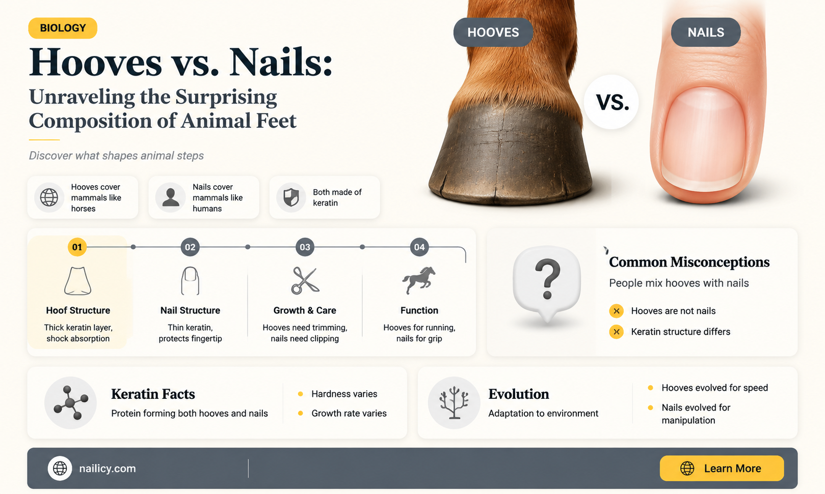 are hooves made of nails