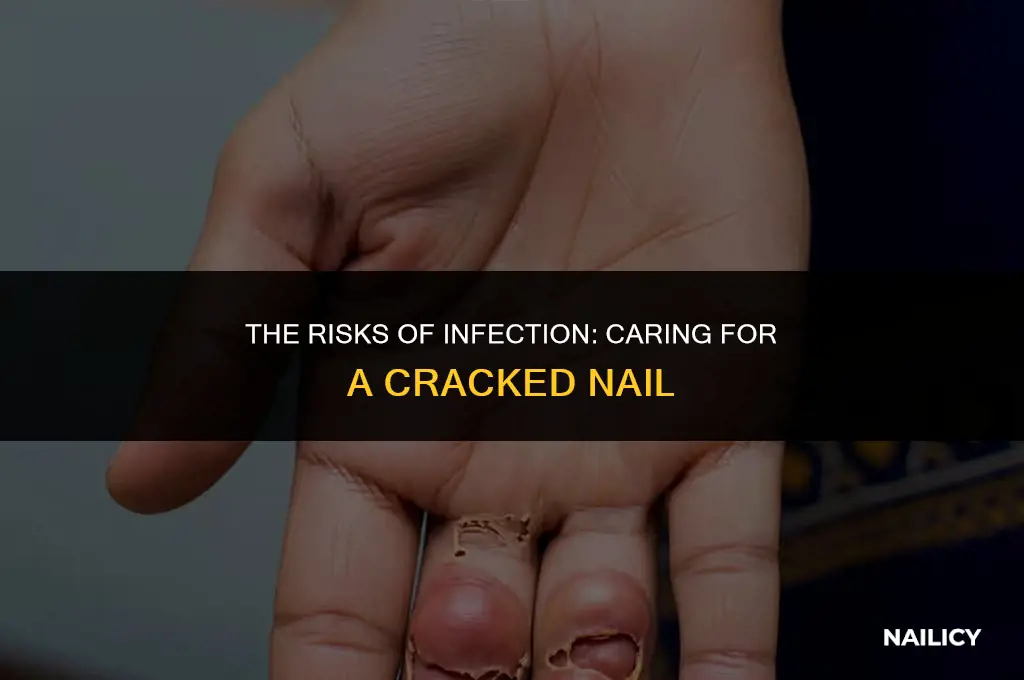 how can a cracked nail get infection