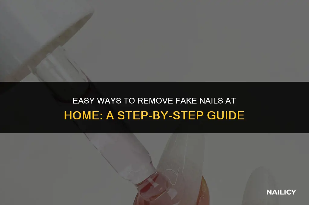 how can i get fake nails off at home
