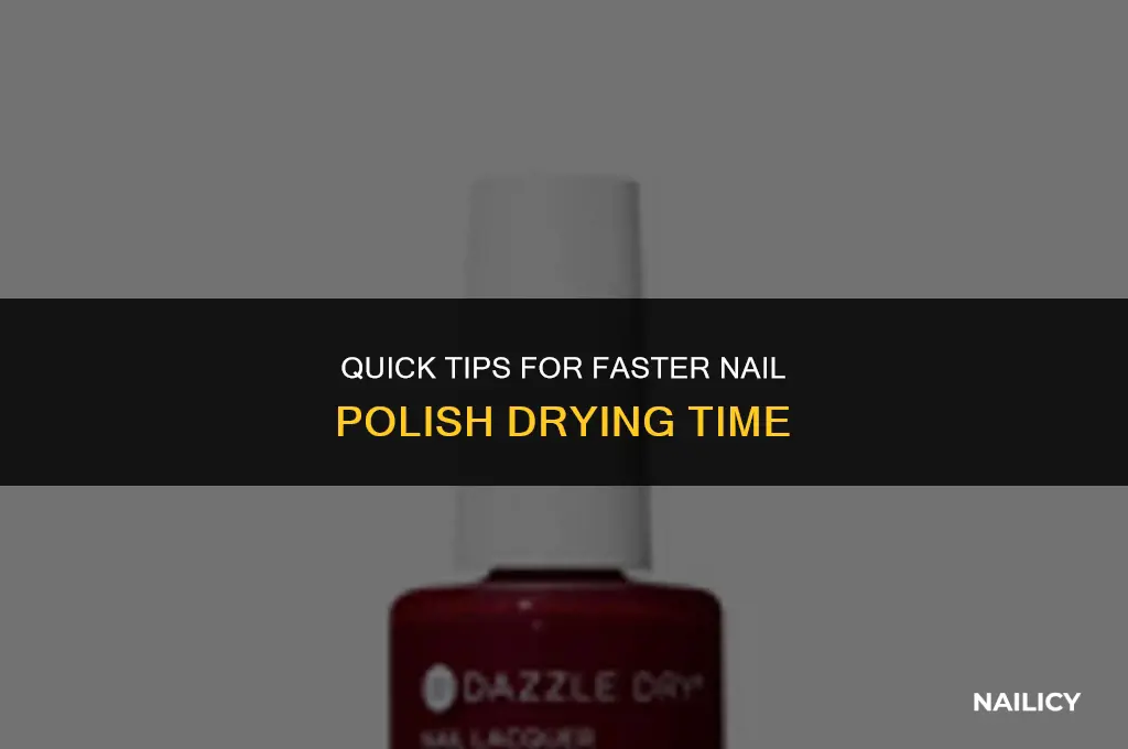 how can i get my nail polish to dry faster