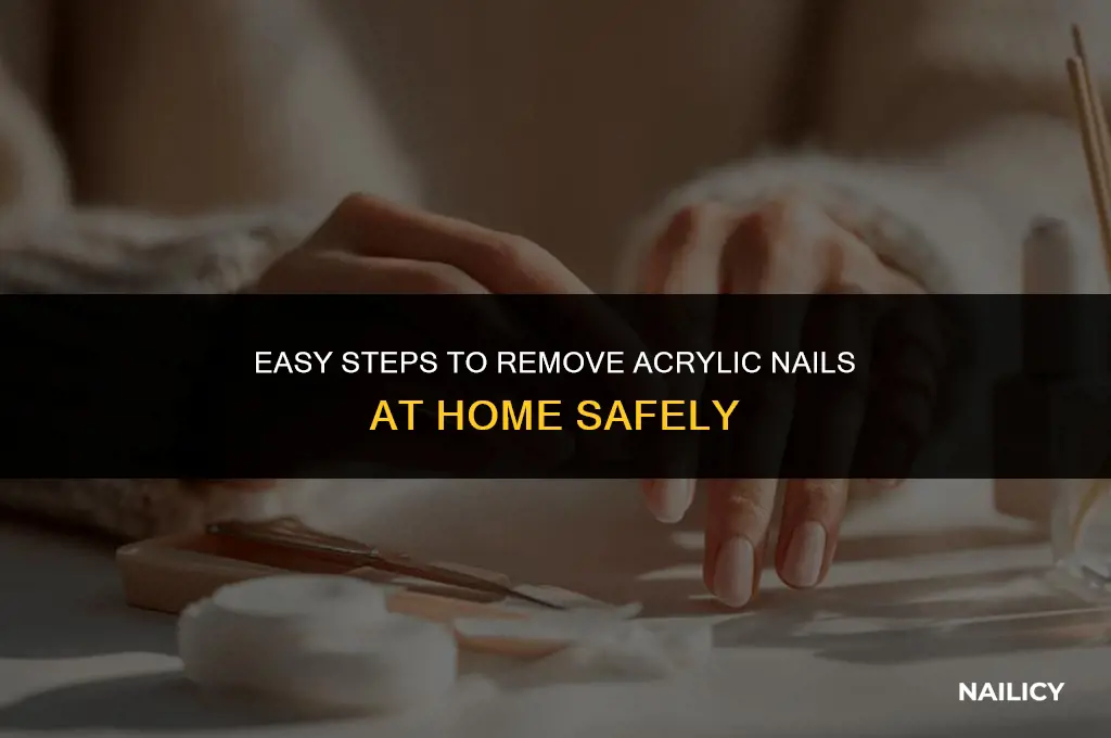 how can i get rid of acrylic nails at home