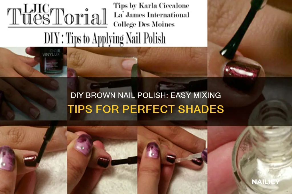 how can i make brown nail polish