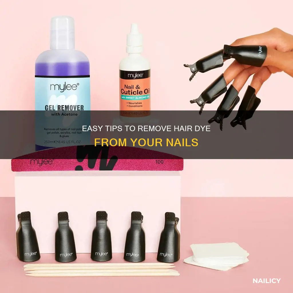 how can i remove hair dye from my nails