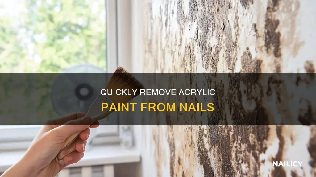 how can you remove acrylic paint from your nails
