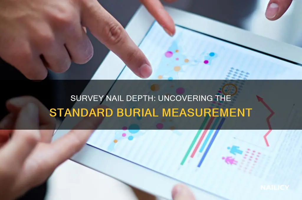 how deep is a survey nail buried