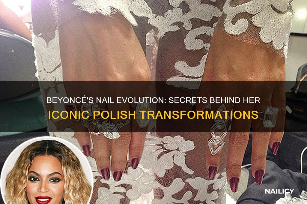 how did beyonce change her nail polish