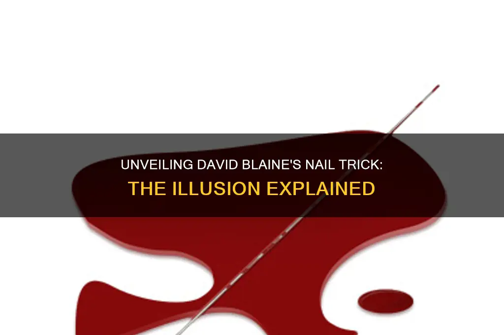 how did david blaine do the nail trick