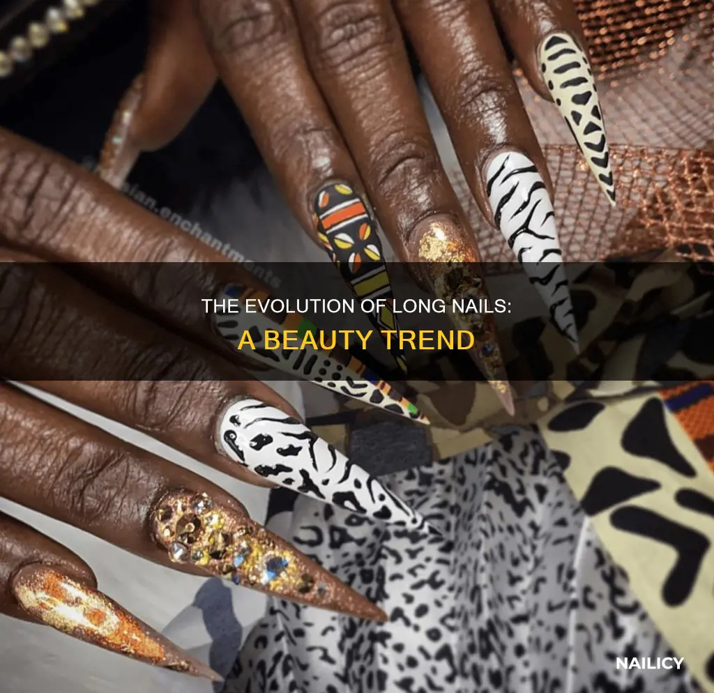 how did long nails become popular
