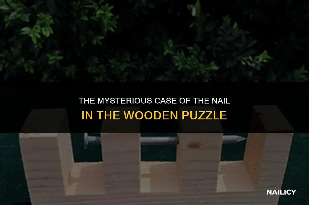how did the nail get in this wooden puzzle