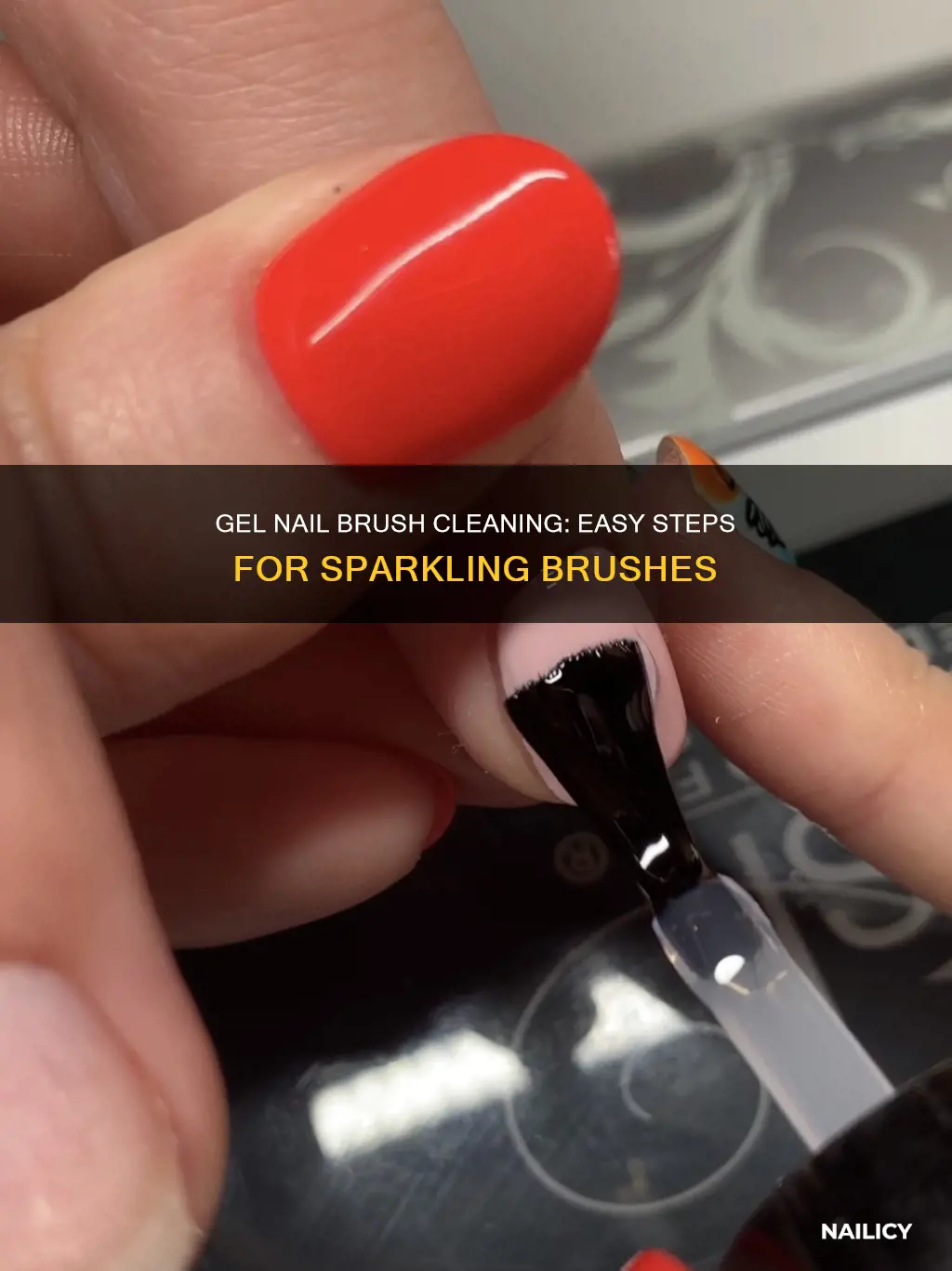 how do i clean my gel nail brush