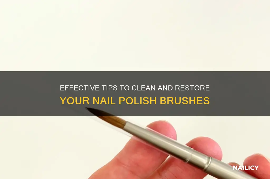 how do i clean nail polish brushes