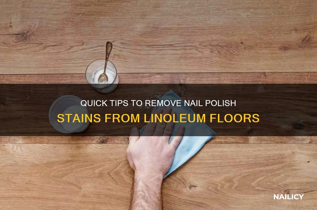 how do i clean spilled nail polish off linoleum