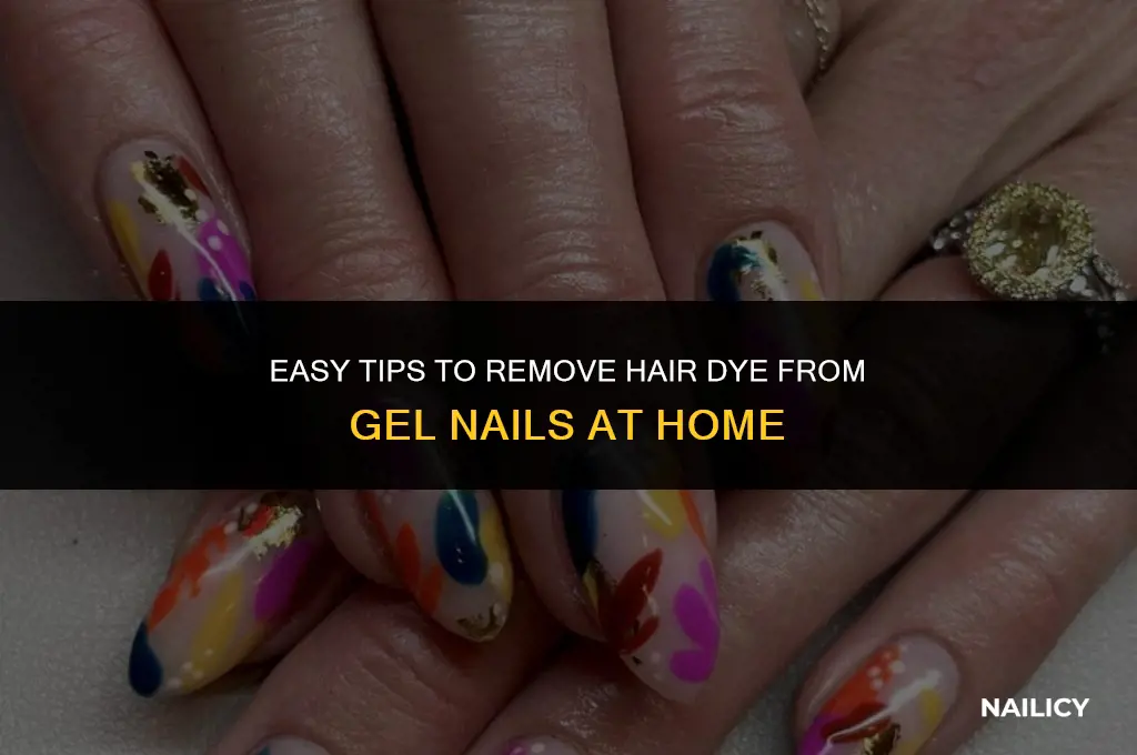 how do i get hair dye off gel nails
