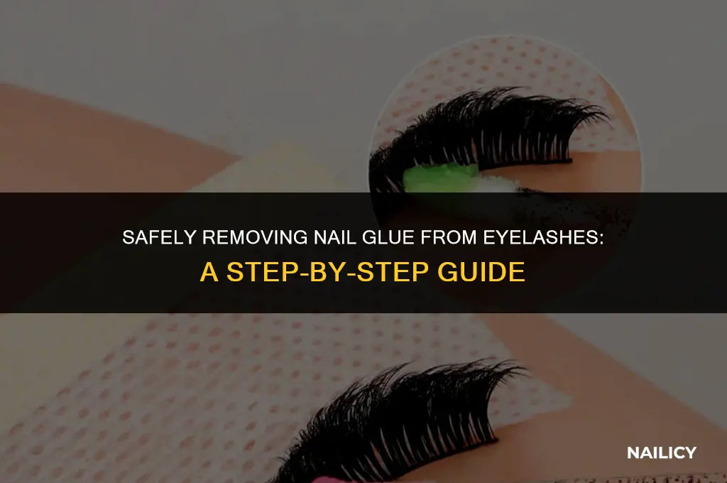 how do i get nail glue off my eye lashes
