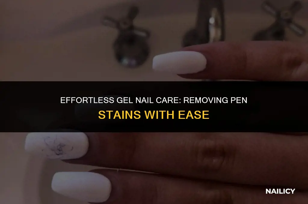how do i get pen off my gel nails