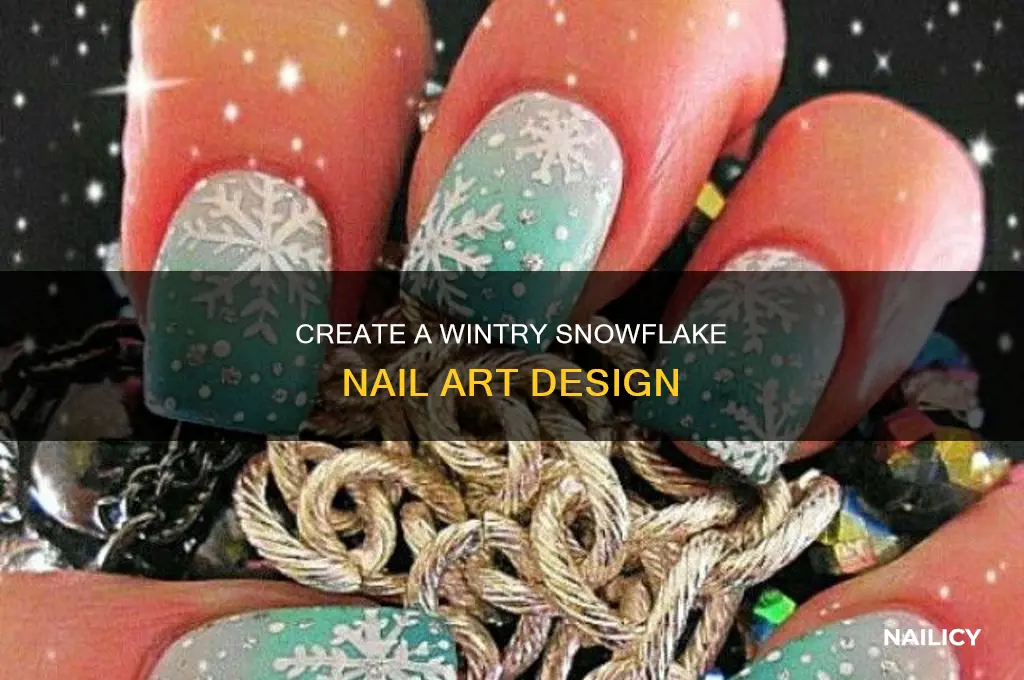 how do i make a snowflake on my nails