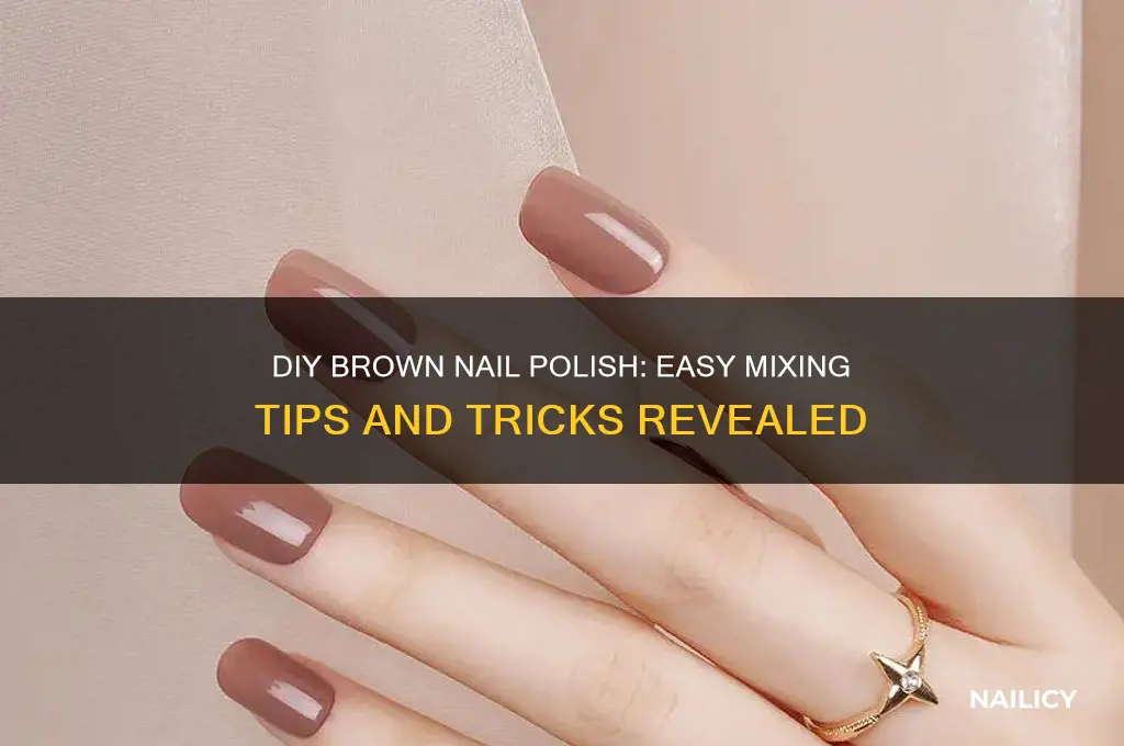 how do i make brown nail polish