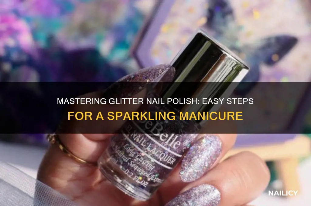 how do i put on glitter nail polish